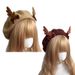 Hot Sale Christmas Antler Wool Painter Sweet Breathable Hat for Girl Lady Female_maomaolike.com