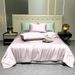 Satin Washed Silky Quilt Cover Pillowcase Three Piece Set (without Sheets)_maomaolike.com