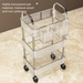 Transparent Acrylic Small Trolley Bathroom Storage Rack Bedside Snack Floor Mobile Multi-layer Cosmetic Organizer Shelf_maomaolike.com