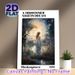 A Midsummer Night's Dream Painting Poster, Dreamy Watercolor Fairy By Lakeside Poster, Soft Hazy Woodland Scene, Ideal For Adding Romantic Ambiance To_maomaolike.com