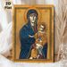Religious Icon Virgin Mary And Child Painting Poster, Traditional Byzantine-style Sacred Figure Poster, Serene Spiritual Artwork Ideal For Home Prayer_maomaolike.com