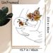 Floral Embracing Figure Painting Poster, Minimalist Line Art Poster, Warm-toned Blooming Floral Adorned Embracing Figure, Gentle Artistic Decor Ideal_maomaolike.com