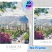 Caracas Cityscape Painting Poster, Soft Watercolor Urban Scene Poster, Features Lush Blooms, City Buildings And Mountain Backdrop, Brings Tranquil_maomaolike.com