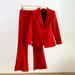 Women's clothing Suit Pants Irregular Lapel Simple Black Red Jacket + Pants_maomaolike.com