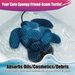 Stingray Turtle Design Floating Scum Cleaner, 3D Honeycomb Mesh Washable Reusable Sponge For Hot Tub Spa Pool Bathtub, Effectively Absorbs Oils Scum, Maintains Water Clarity And Extends Filter Life_maomaolike.com
