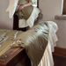 1 Vintage American Style 100% Sateen Long-staple Four-piece Pure Cotton Double Bed 1.8m Ruffled Bedding Set_maomaolike.com