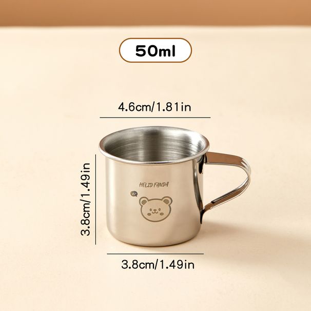 WORTHBUY 304 Stainless Steel Drinking With Handle Durable Tumbler Anti Scalding Mini Cute Water Cup For Kids Drinkware_maomaolike.com