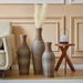 Desktop Vase, Brown Decorative Floor Vase, Classic And Neat Floor Vase, High Independent Flower Stand, Artificial Vine Vase, PVC Floor Vase, Home Decoration Flower Stand Set Of 3 Pieces_maomaolike.com
