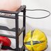 4-Tier Metal Storage Organizer With Rolling Wheels For Basketball Sports Equipment Organizer For Yoga Mat Larger Ball Storage Rack With Baskets And Hooks, Indoor Or Outdoor For Tennis Racket,Football_maomaolike.com