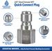 ESSENTIAL WASHER Plated Steel 3/8" Female Quick Connect Fittings Pressure Washer - Pressure Washer Plugs, 4200 PSI, 2 Pack_maomaolike.com