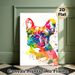 French Bulldog Painting Poster, Vibrant Watercolor Splatter-style Dog Portrait Poster, Eye-catching Artistic Decor Ideal For Living Room, Bedroom And_maomaolike.com