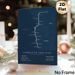 Camino De Santiago Coastal Route Painting Poster, Sleek Dark Blue Map Poster, Clear Hiking Route & Essential Data Display, Ideal For Home Wall Decor_maomaolike.com