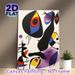 Abstract Surrealist Painting Poster, Vibrant Bold Whimsical Abstract Shape Poster, Artistic Organic Color-blocked Forms To Enhance Decor For Living_maomaolike.com