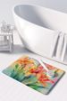 Lilies In Watercolor Memory Foam Kitchen Mat Machine Washable Anti-Fatigue Mat Cushion Comfort Bath Mat Or Kitchen Rug_maomaolike.com