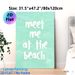 Beach Quote Painting Poster, Soft Turquoise Ocean Background With Handwritten-style White Text Poster, Relaxing Coastal Vibe Ideal For Bedroom, Living_maomaolike.com
