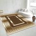 Living Room Rug Large-sized Rug With Geometric Pattern Bedroom Rug Plush Thickened Machine Washable Thickened Rug Bedside Rug Interior Decorative Rug_maomaolike.com