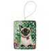 Siamese Cat By The Christmas Tree Porcelain Ornament Christmas Tree Hanging Decorations For Home Christmas Holiday, Rectangle, Gift, Multicolor_maomaolike.com