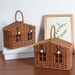 Handwoven Rattan Basket With Lid, Cosmetic Storage Box._maomaolike.com