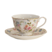 Gold Bone China Coffee Cup And Plate Set, Spring Floral High-end Afternoon Tea Cup And Plate, Couple Water Cup_maomaolike.com
