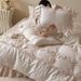 Princess Style Pleated Lace Skin-Friendly Bedding Girly Double Layer Gauze Pure Cotton Four-Piece Set Home Textile Windsor_maomaolike.com