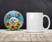 Maltese In Sunflowers Large Sandstone Coasters Pack Of 4 Absorbent Round Coasters Decor Gifts For Men Or Women, 4 In, Multicolor_maomaolike.com