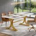 Modern Executive Computer Desk With Marble Tabletop_maomaolike.com