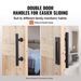 VEVOR Barn Door And Hardware Kit, 30" X 84" Wood Sliding Barn Door, Smoothly And Quietly, Barn Door Kit With 8-in-1 Floor Guide And Door Handle, Spruce Wood Panelled Slab, Easy To Install_maomaolike.com