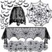 32 PCS Horrible Decoration Set, Lace Tablecloth, Spider Web Pentagram Round Table Mat, Black Spider Web Fireplace Cloth, Suitable For Horror Themed Party Decoration_maomaolike.com