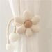 Simple Cartoon Flower Tiebacks No-Drill Buckle Adjustable Curtain Accessories_maomaolike.com