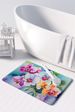 Orchids In Watercolor Memory Foam Kitchen Mat Machine Washable Anti-Fatigue Mat Cushion Comfort Bath Mat Or Kitchen Rug_maomaolike.com
