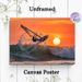 Windsurfing Themed Painting Poster, Vibrant Sunset Seascape Poster, Dynamic Windsurfing Action Against Warm Orange Sunset, Brings Energetic Coastal_maomaolike.com