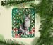 American Wirehair Cat By The Christmas Tree Porcelain Ornament Christmas Tree Hanging Decorations For Home Christmas Holiday, Rectangle, Gift, Multicolor_maomaolike.com