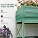 Galvanized Raised Garden Bed, Metal Planter Box With Legs, Storage Shelf And Bed Liner, Green_maomaolike.com