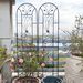 4 Pack Metal Garden Trellis 86.7" X 19.7" Rustproof Trellis For Climbing Plants Outdoor Flower Support Peacock Style Black_maomaolike.com