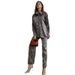 Women's Clothing fashion casual suits leopard print spring ladies long sleeved trousers women's two piece suit_maomaolike.com