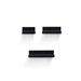 Floating Shelves 18.11" Wall Mounted Wood Shelves For Bathroom, Bedroom, Living Room, Kitchen, Hanging Shelf For Books/Storage/Decor With Invisible Brackets, Black_maomaolike.com
