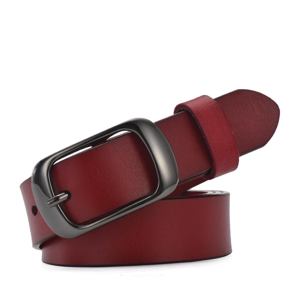 Women's Casual All-Match Brief Genuine Leather Women Strap Pure Color Belts Top Quality Jeans Belt WH001_maomaolike.com