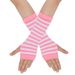 Unisex Knitted gloves with missing fingers anime stripes wearing fingers wrist cuff with false sleeves Thin children's fingers_maomaolike.com