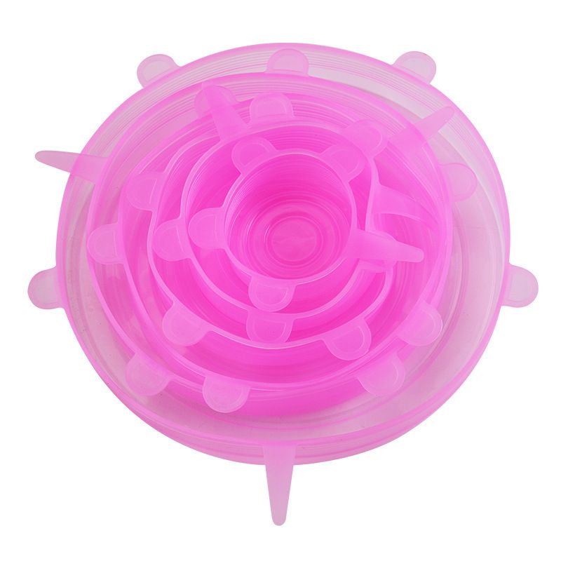 Kitchen Utensils Fresh-keeping Cover Six-piece Set Silicone Sealing Cover Anti-overflow Cover Round Plastic Wrap_maomaolike.com