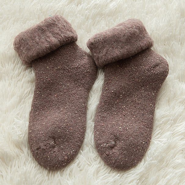 Wool socks winter women's stockings thickened with cashmere snow country sub-zero warm ski spot yarn snow socks_maomaolike.com