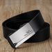 Men's Leather Waist Belt With Alloy Buckle, Adjustable Strap For Daily Business Casual Outdoor All Occasion Use
_maomaolike.com