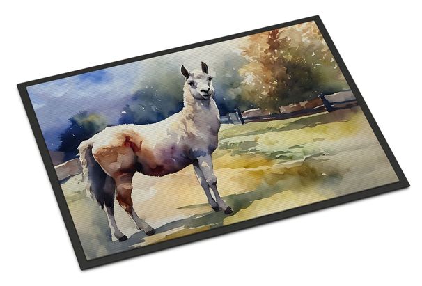 Llama Doormat Front Door Mat Indoor Outdoor Rugs For Entryway, Non Slip Washable Low Pile, 24H X 36W_maomaolike.com