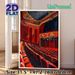 Vintage Theater Auditorium Painting Poster, Rich-toned Classic Ornate Theater Interior Poster, Elegant Nostalgic Decor Ideal For Home Theater, Living_maomaolike.com