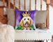 Goldendoodle King Of Mardi Gras Throw Pillow Machine Washable, Indoor Outdoor Decorative Pillow For Couch, Bed Or Patio, 14Hx14W_maomaolike.com
