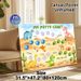 Dinosaur Potty Chart Painting Poster, Gentle Watercolor Desert Dinosaur Scene Poster, Functional Design To Track Potty Training Progress, Suitable For_maomaolike.com