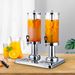 SOGA 6L Dual Silver Stainless Steel Beverage Dispenser Ice Cylinder Clear Juicer Hot Cold Water Jug_maomaolike.com