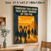 FFA Friends Themed Painting Poster, Warm-toned Vintage Silhouette Farm Door Scene Poster, Highlights FFA Community Bonds, Ideal For Farmhouse, Club_maomaolike.com