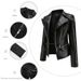 Women's Clothing Leather Jacket With Detachable Hem Fashion Casual Jacket_maomaolike.com