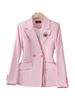 Women's Clothing Pink suit jacket professional temperament_maomaolike.com
