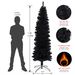 7.5FT Black Slim Artificial Christmas Tree Includes Foldable Metal Stand_maomaolike.com